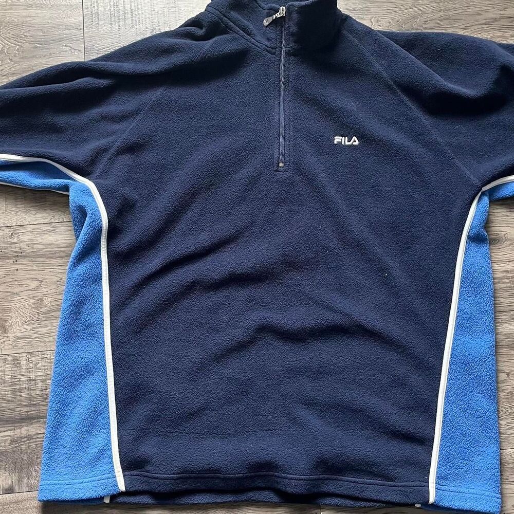 Fila Men's Navy and Blue Sweatshirt